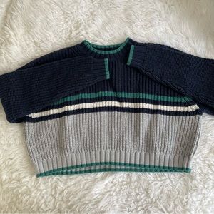 cropped striped sweater